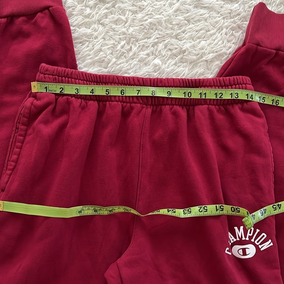 Champion Red Sweatpants Joggers Workout Running Size Medium - Picture 10 of 12